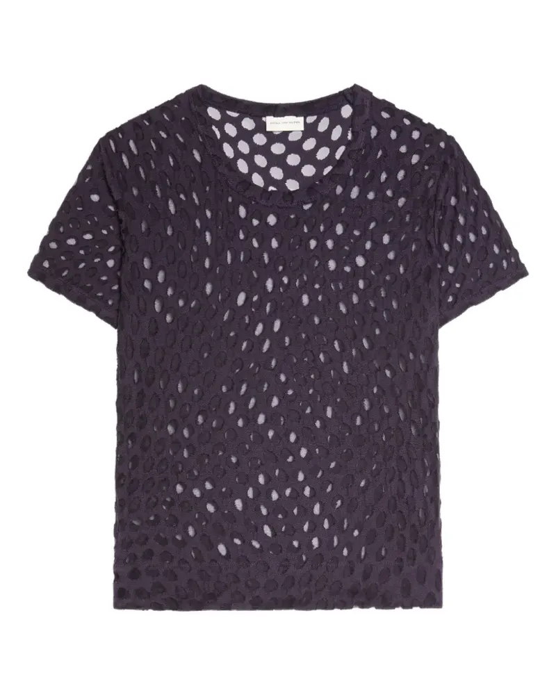 Dries van Noten T-Shirt mit Punktemuster - Violett Violett
