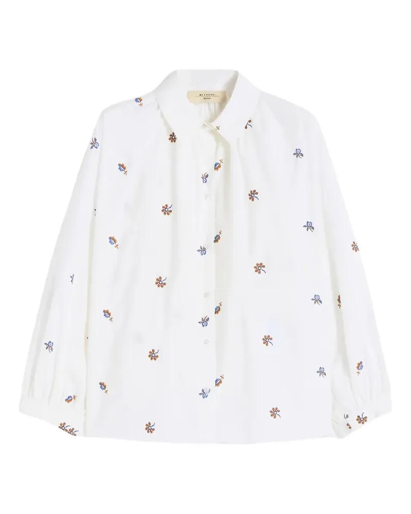 Max Mara embroidered poplin shirt - Weiß Weiß