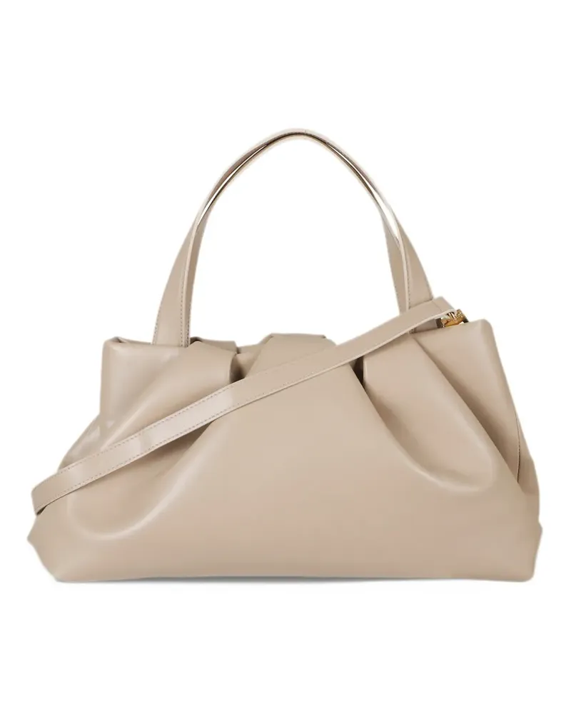 THEMOIRÈ Athena ruched tote bag - Nude Nude