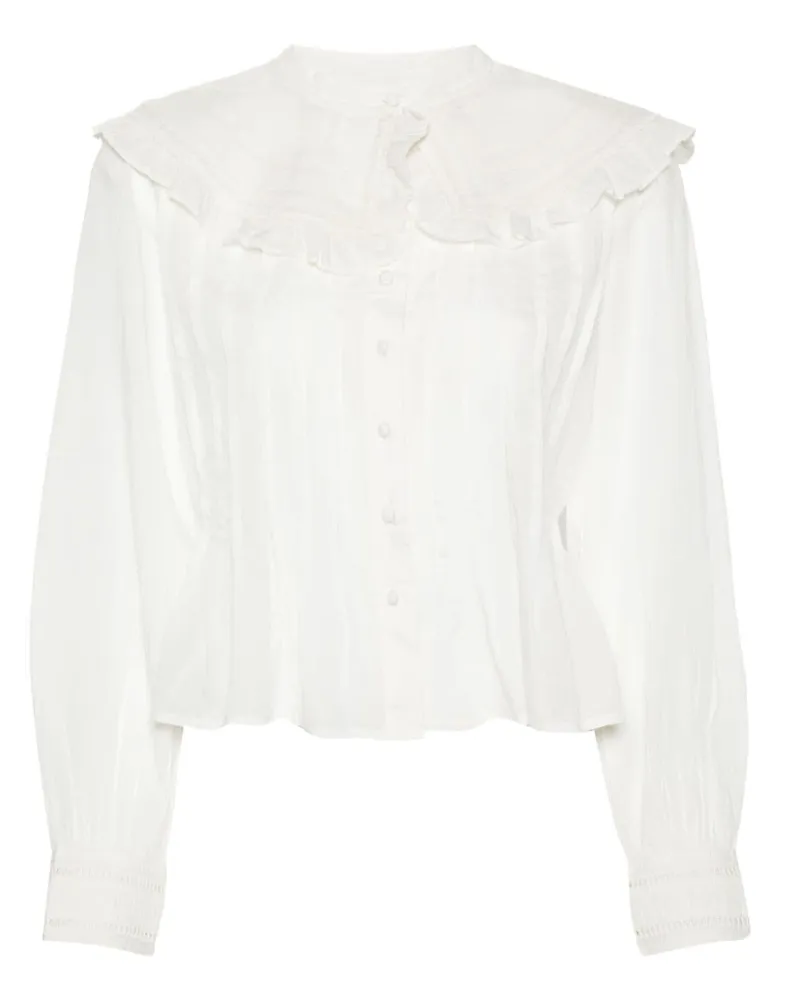 AllSaints Olea Hemd mit Biesen - Weiß Weiß