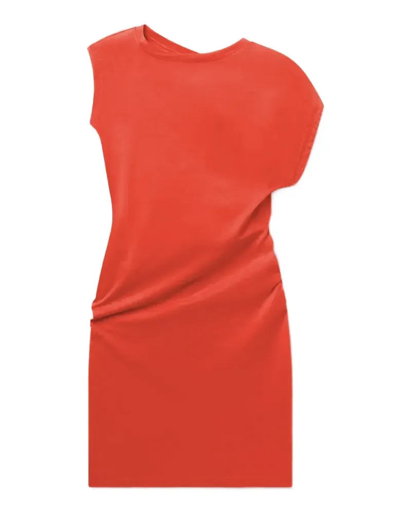 AGOLDE Beth ruched sleeveless mini dress - Rot Rot