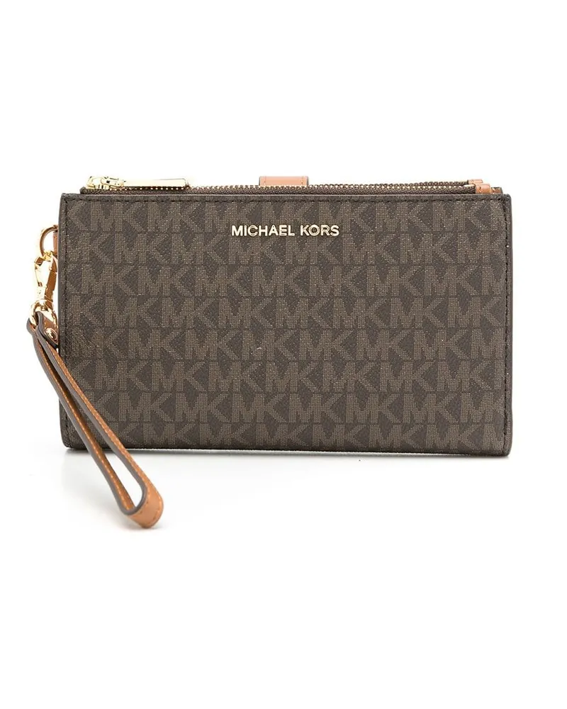 Michael Kors Jet Set Portemonnaie mit Monogramm Braun