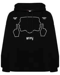 GCDS Do Not Talk To Me Hoodie Schwarz