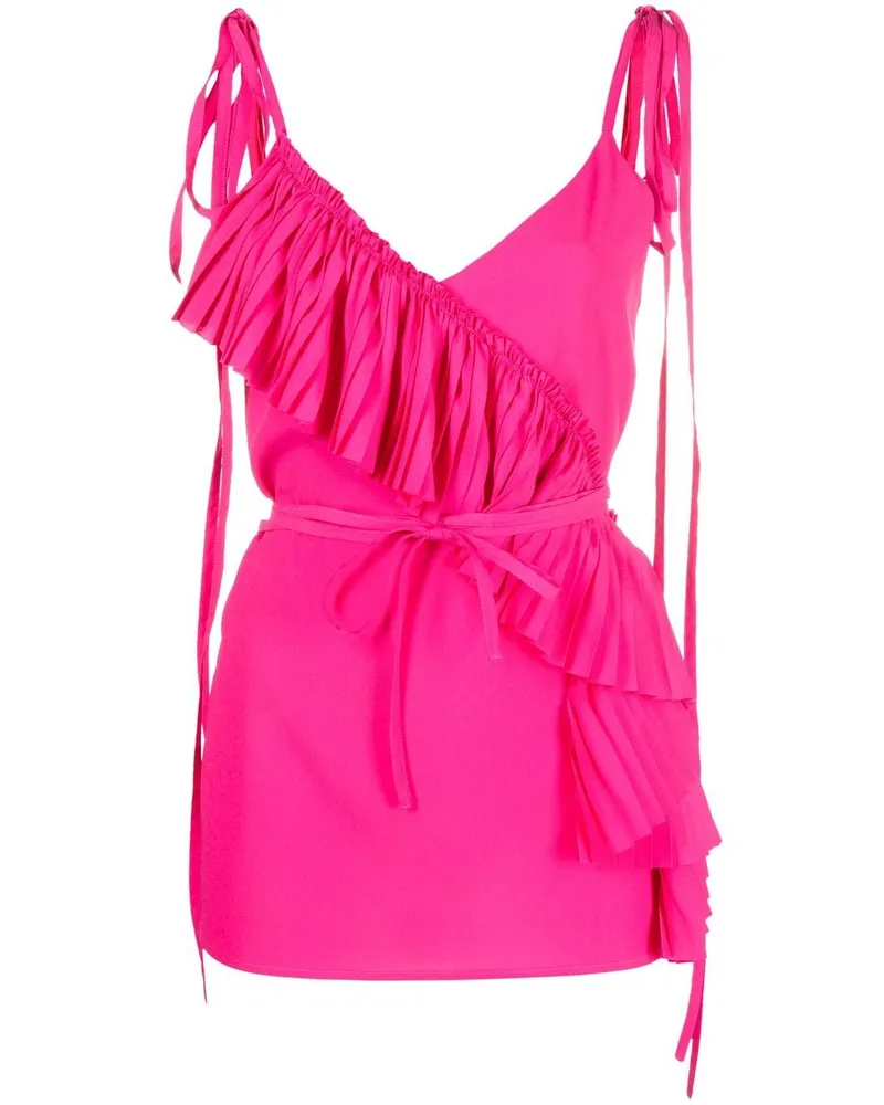 P.A.R.O.S.H. P.A.R.O H. Top mit Rüschen - Rosa Rosa