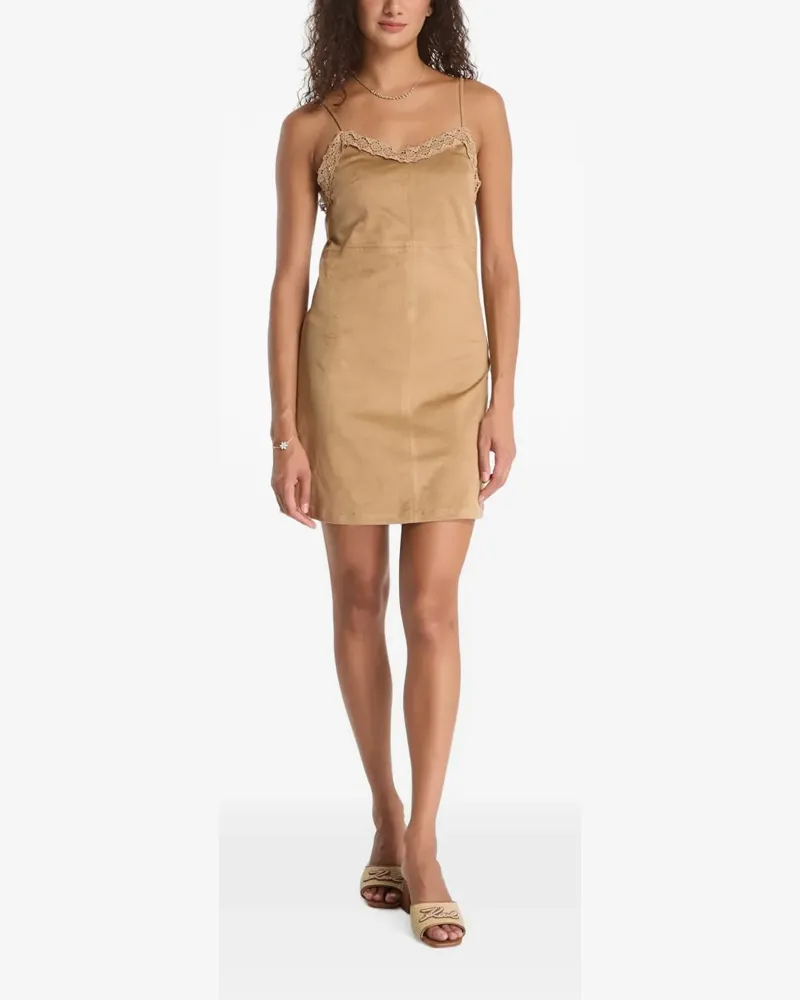 Guess Spaghettikleid mit Spitzenbesatz - Nude Nude