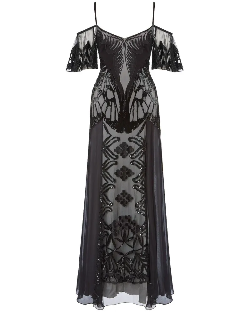 Temperley London Inez Maxikleid - Schwarz Schwarz