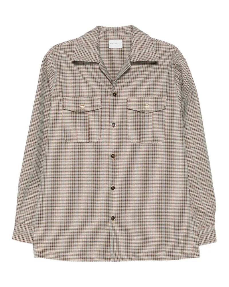 Drôle de Monsieur check-pattern overshirt - Nude Nude