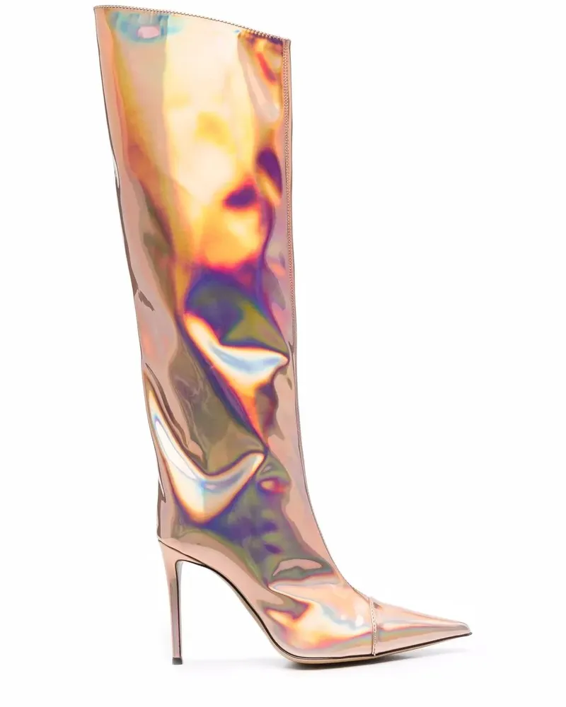 Alexandre Vauthier Schimmernde Stiefel - Rosa Rosa