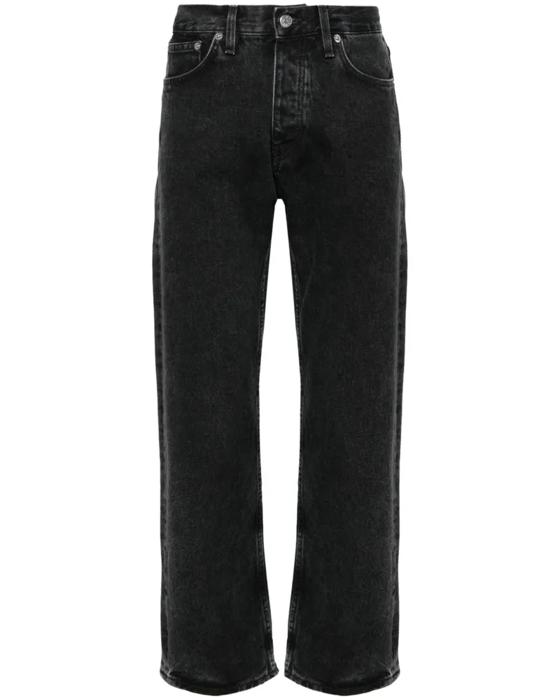 Sunflower Halbhohe Straight-Leg-Jeans - Schwarz Schwarz