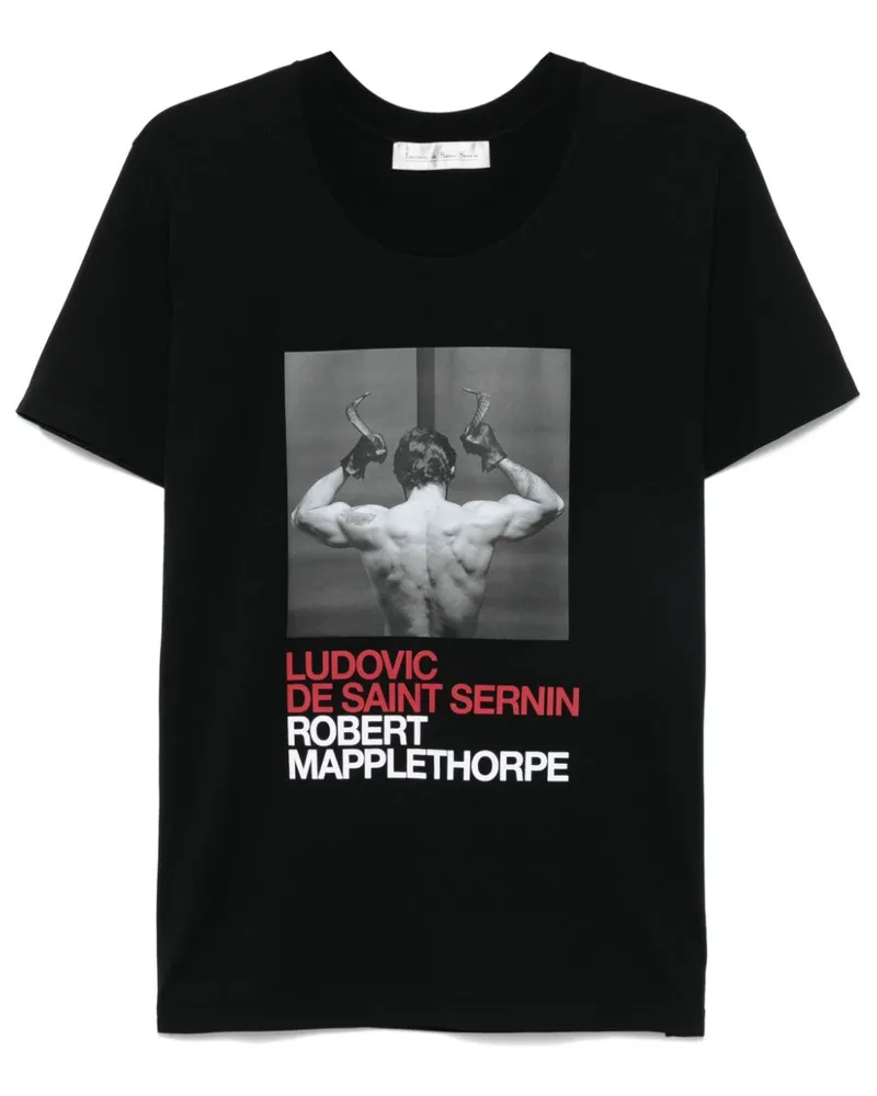 Ludovic de Saint Sernin T-Shirt mit Frank Diaz-Print - Schwarz Schwarz