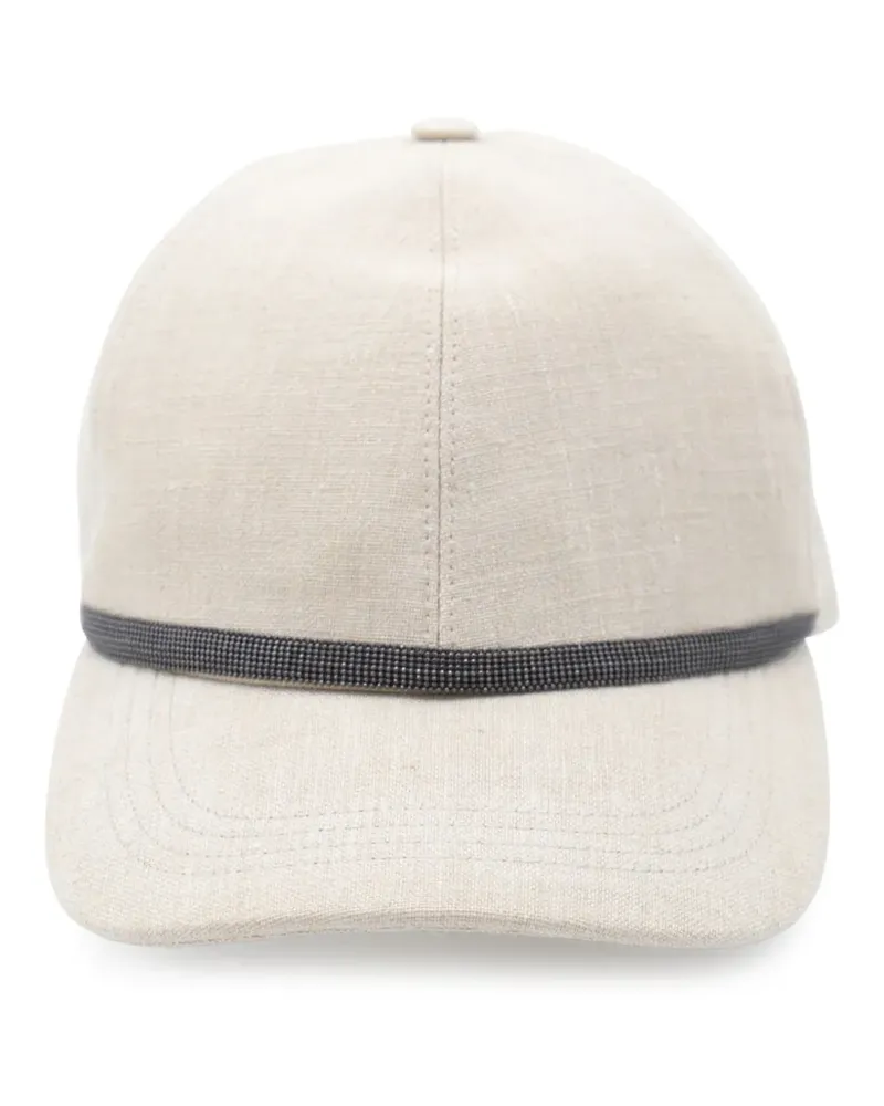 Brunello Cucinelli Monili Baseballkappe mit Kettendetail - Nude Nude