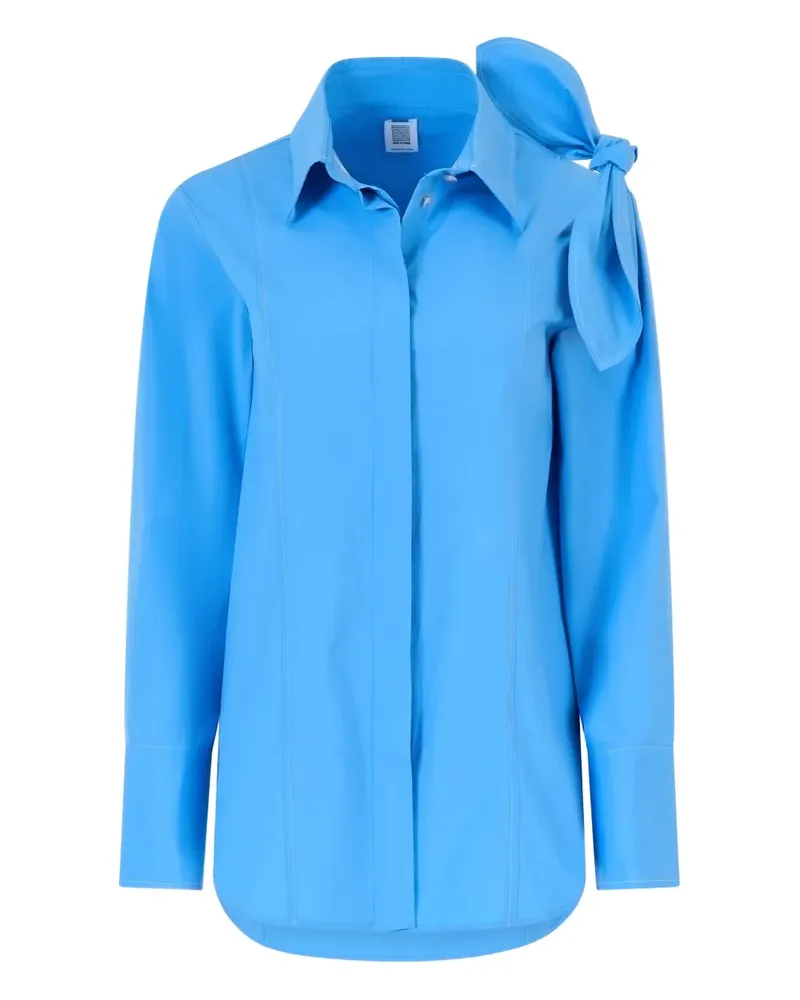 Rosie Assoulin Popeline-Hemd mit Knoten - Blau Blau