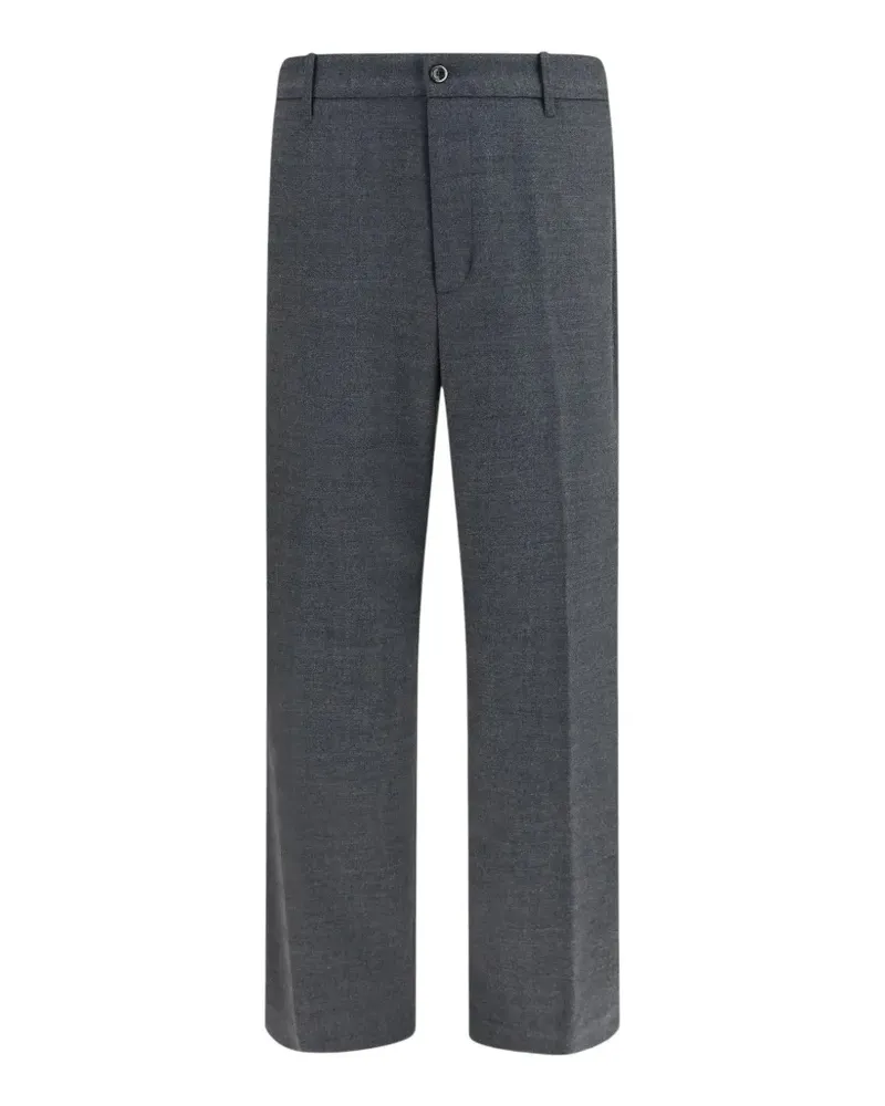 nine:inthe:morning Apollon logo-patch trousers - Grau Grau