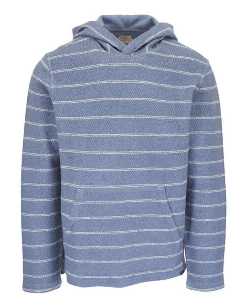Faherty Gestreifter Hoodie - Blau Blau