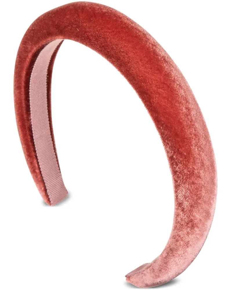 Jennifer Behr Tori Haarreif aus Samt - Rosa Rosa