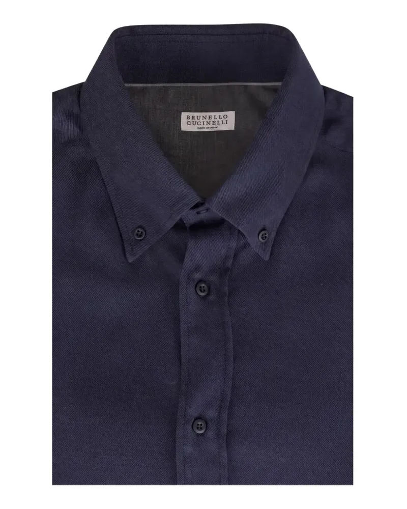 Brunello Cucinelli Hemd aus Baumwolle - Blau Blau