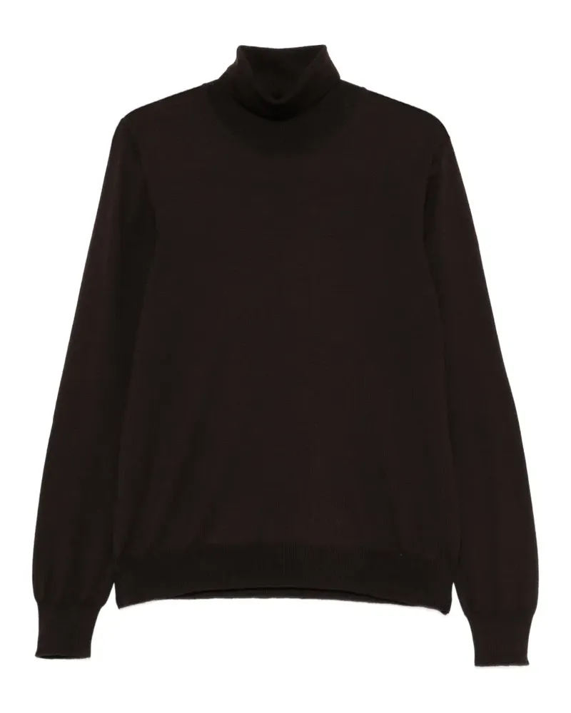 Tagliatore Langärmeliger Rollkragenpullover - Braun Braun