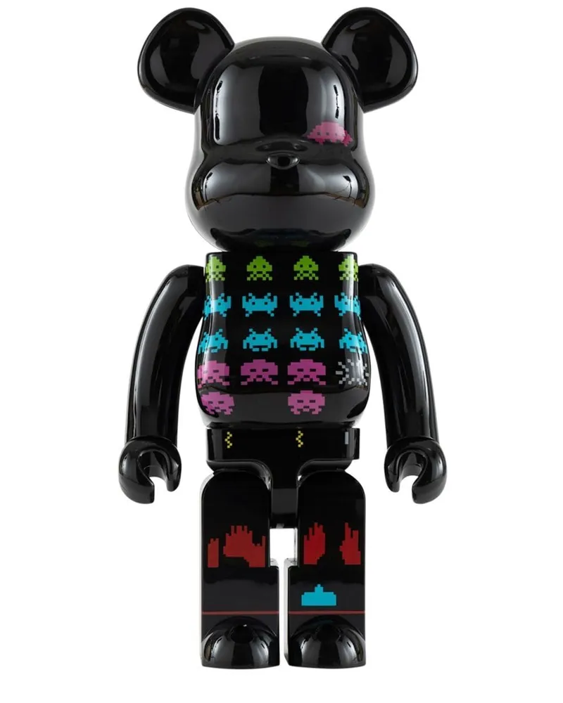 Medicom Toy x Space Invaders BE@RBRICK Figur Schwarz