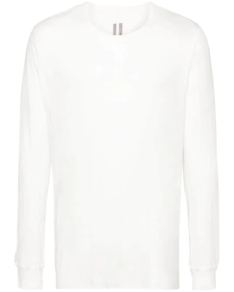 Rick Owens Transparentes Langarmshirt - Weiß Weiß