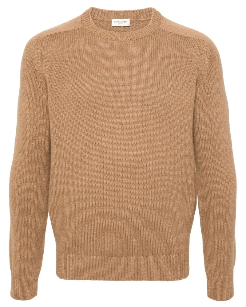 Saint Laurent Pullover mit Rundhalsausschnitt - Nude Nude