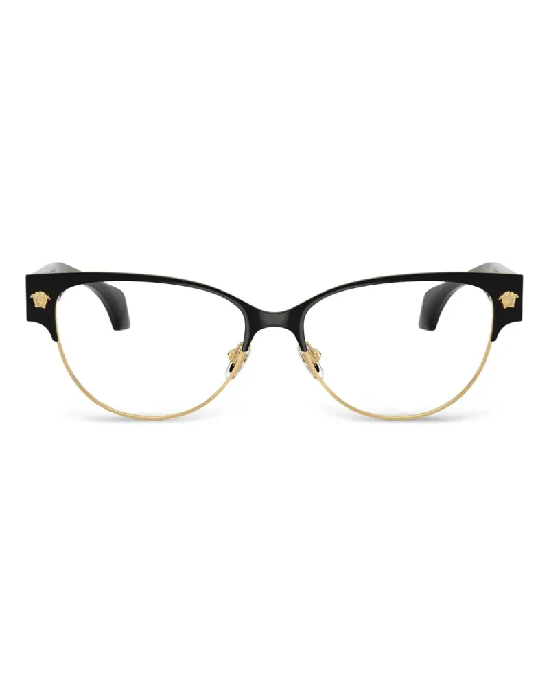 Versace Cat-Eye-Brille mit Medusa - Schwarz Schwarz