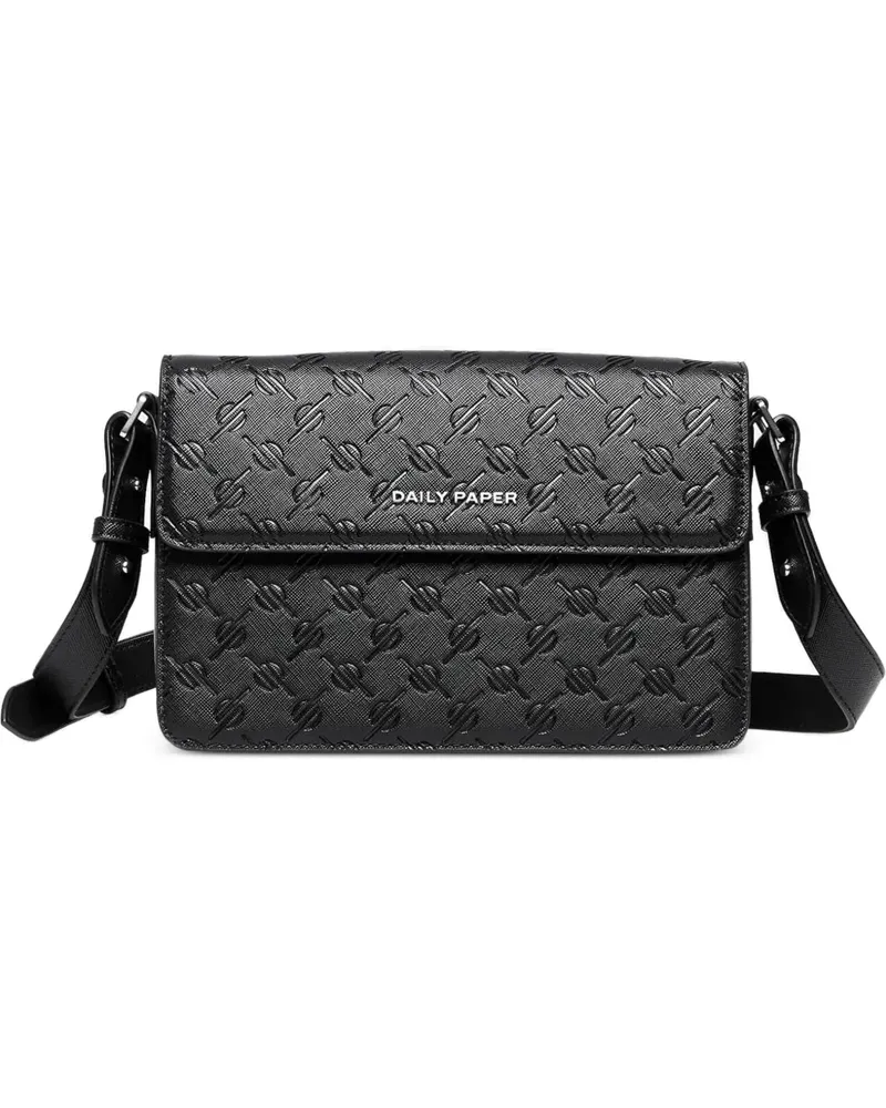Daily Paper Meru monogram-debossed shoulder bag - Schwarz Schwarz