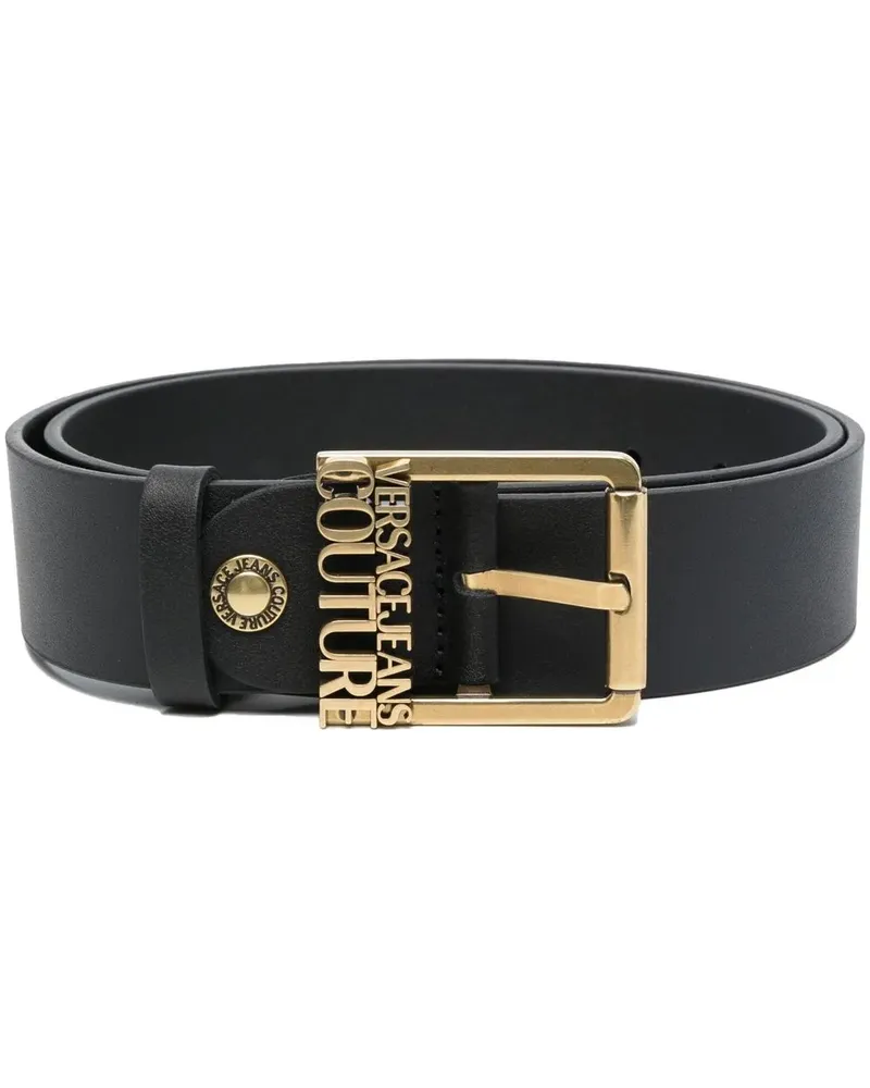 Versace Jeans Gürtel mit Logo - Schwarz Schwarz
