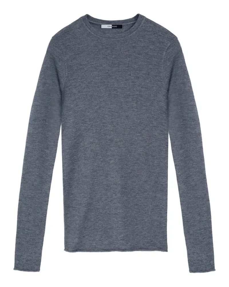 Vera Wang Langärmeliger Feinstrickpullover - Grau Grau