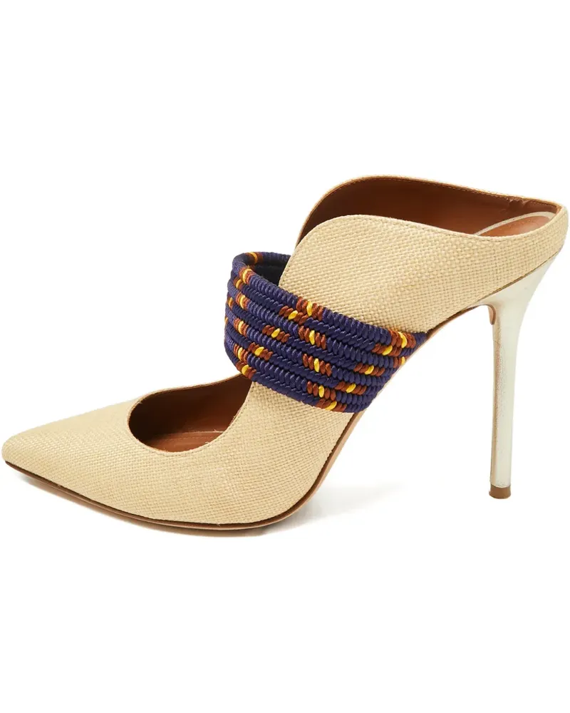 Malone Souliers raffia cord pumps - Nude Nude