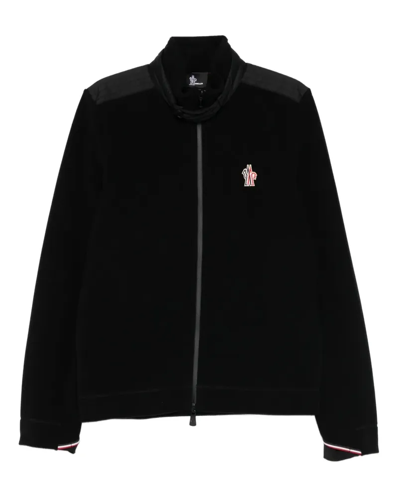 Moncler logo-patch zip-fastening jacket - Schwarz Schwarz
