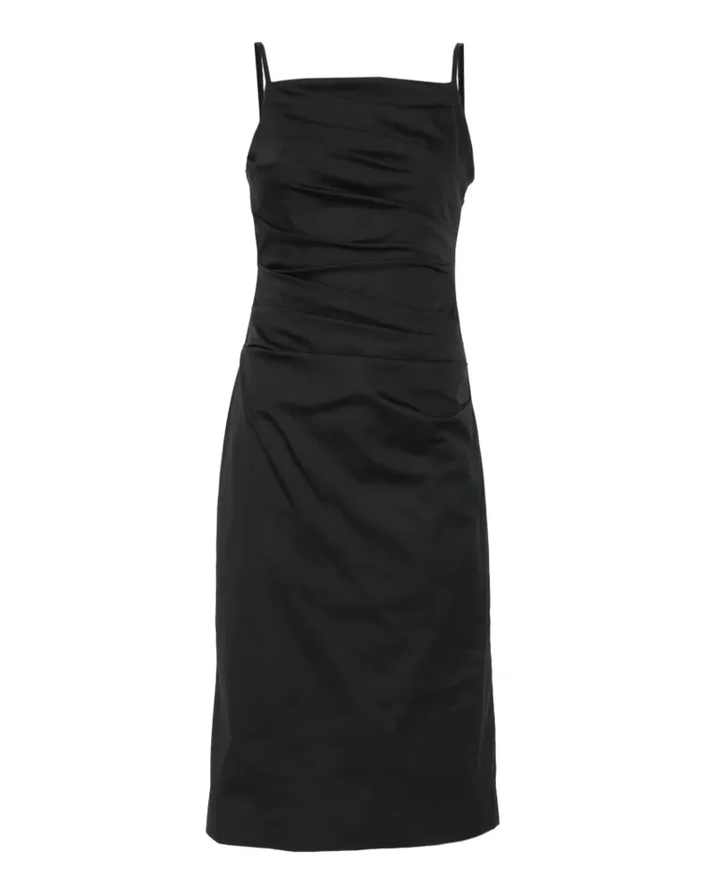 MARELLA draped midi dress - Schwarz Schwarz