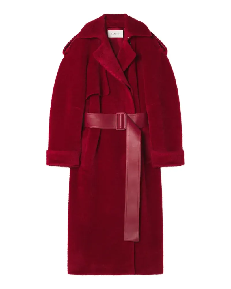 Lanvin Mantel mit Shearling-Effekt - Rot Rot