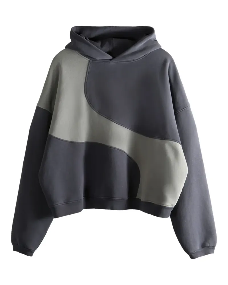 ERL panelled hoodie - Grau Grau