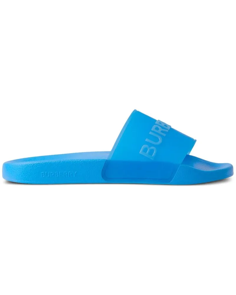 Burberry Pantoletten mit Logo - Blau Blau