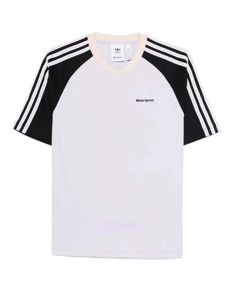 Wales Bonner x Adidas stripe detail T-shirt - Violett Violett