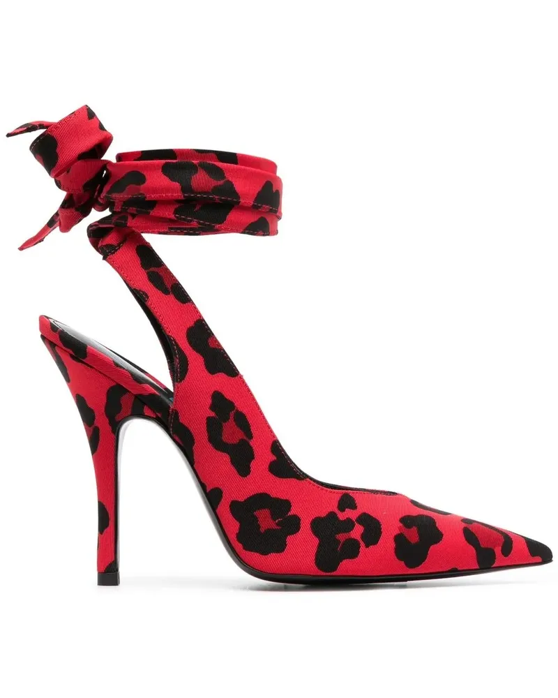 ATTICO Pumps mit Leoparden-Print - Rot Rot