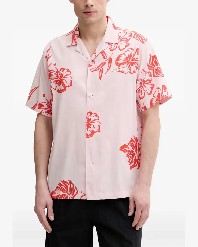 Oakley Hibiscus Breeze floral-print short-sleeve shirt - Rosa Rosa