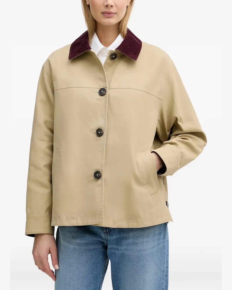 Benetton Geknöpfte Jacke mit Cordkragen - Nude Nude