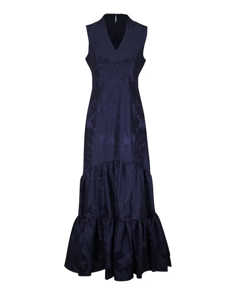 Sachin & Babi Cella V-neck ruffled maxi dress - Blau Blau