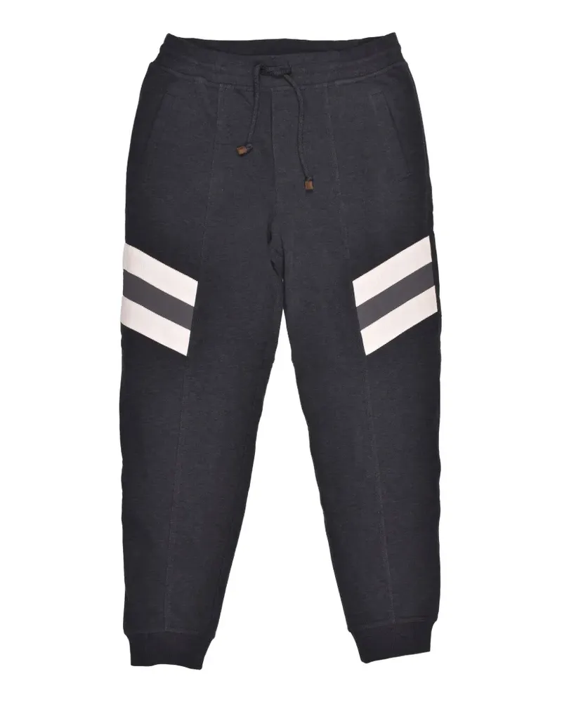 Brunello Cucinelli side-stripe track pants - Grau Grau