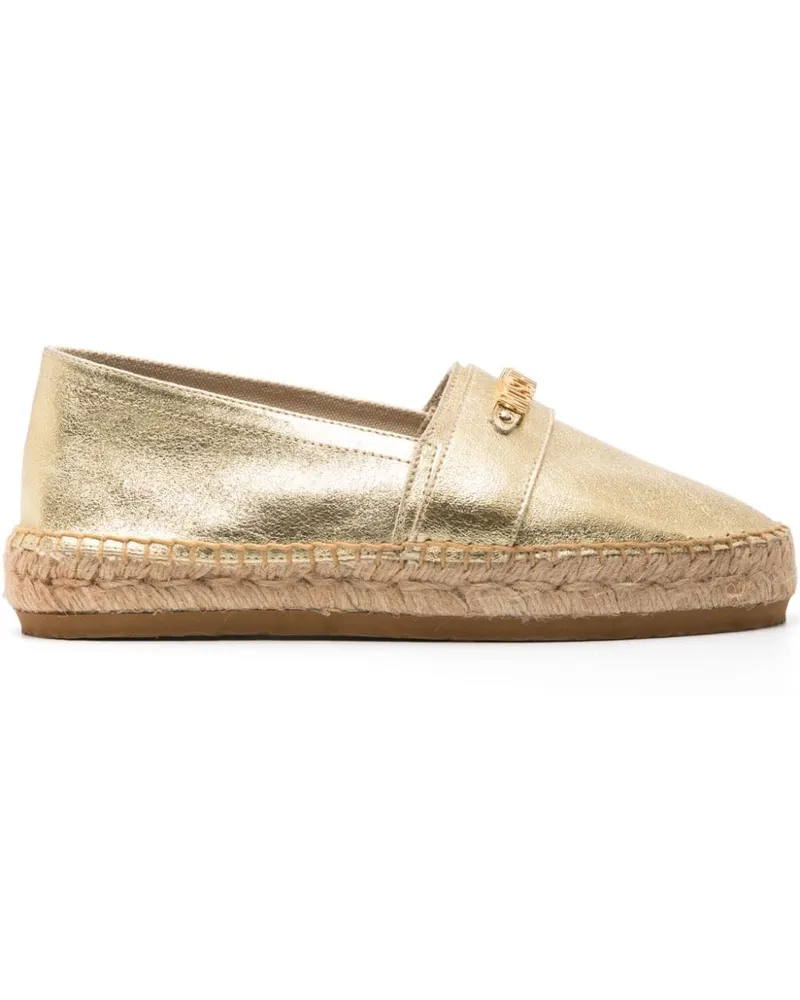 Moschino Espadrilles mit Logo Gold