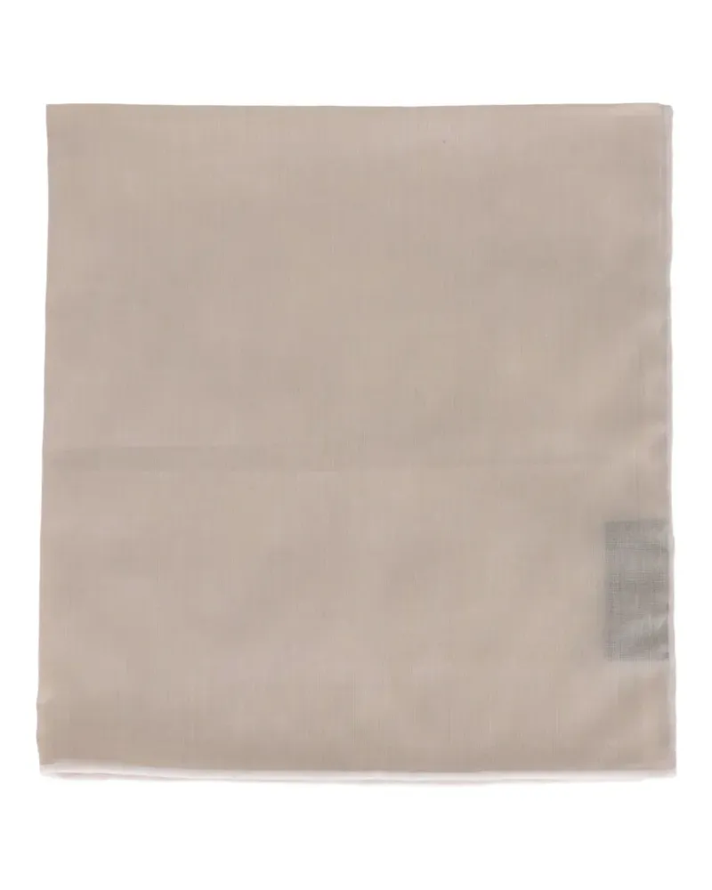 Tom Ford contrast-trim pocket square - Grau Grau