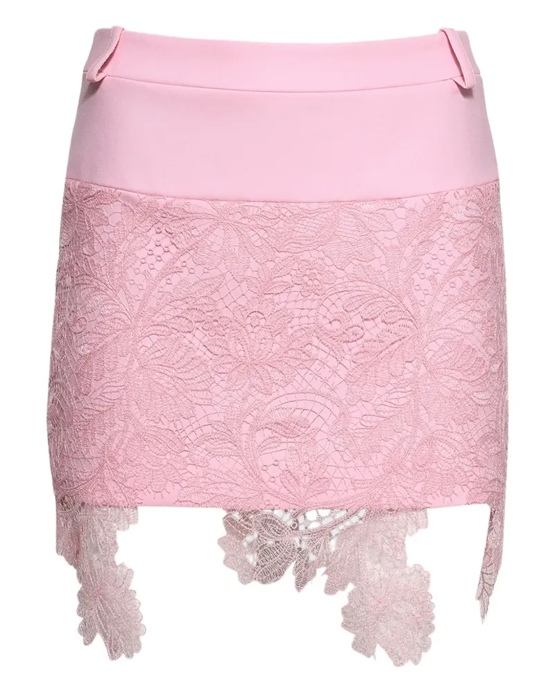 David Koma Minirock mit Spitze - Rosa Rosa