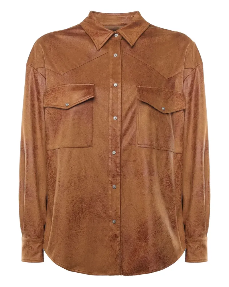 Dondup flap-pocket shirt - Braun Braun