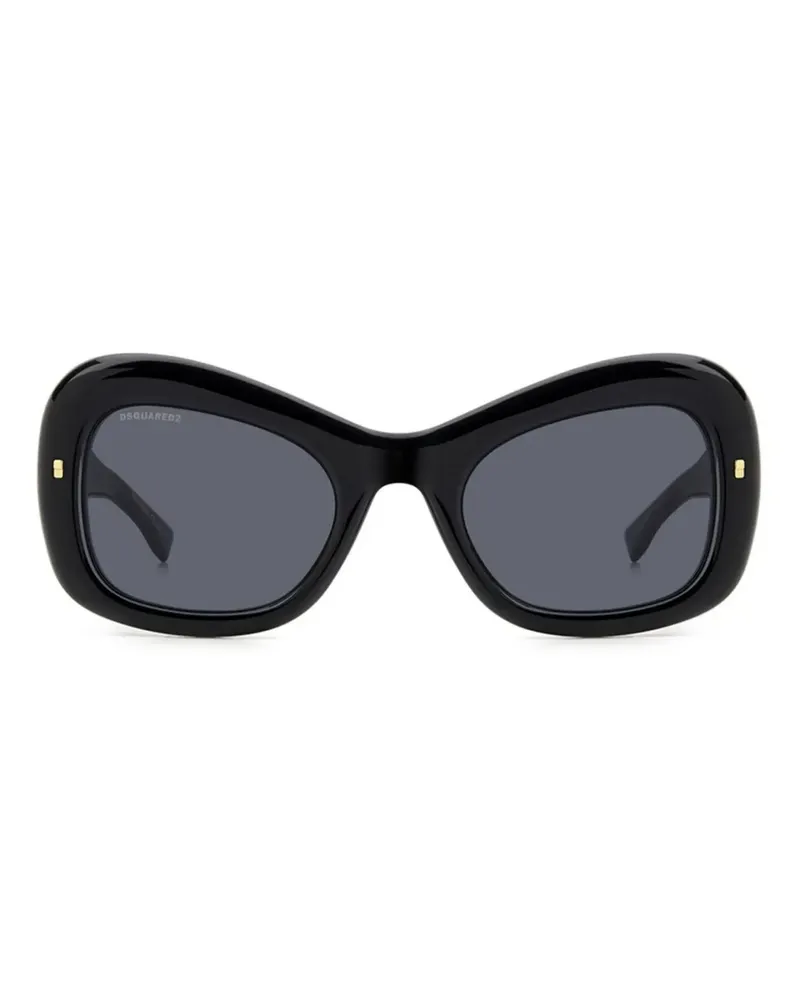 Dsquared2 Sonnenbrille mit eckigem Gestell - Schwarz Schwarz