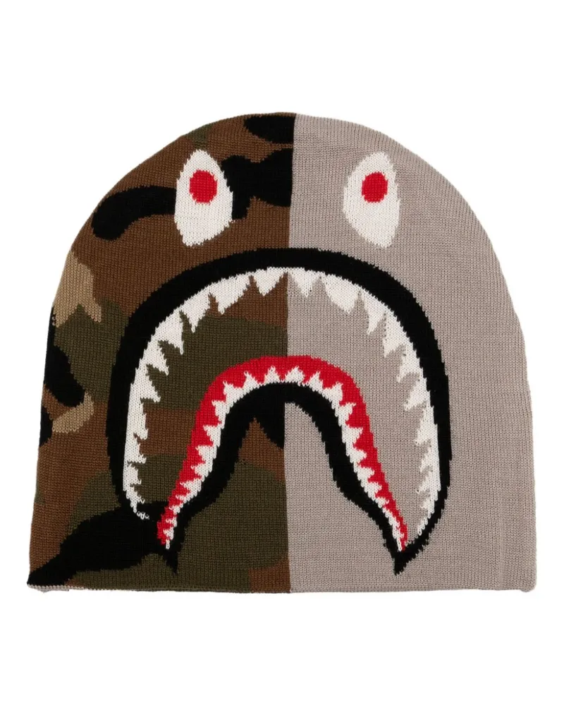 BAPE 1st Shark Beanie - Grau Grau
