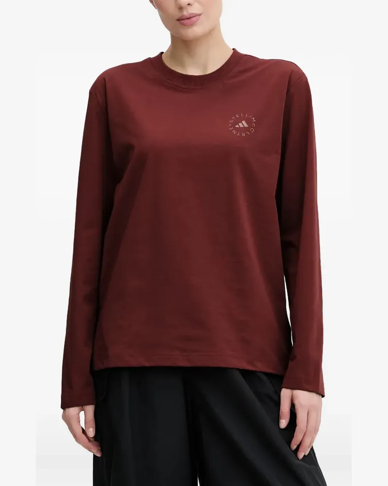 adidas logo-print long-sleeve T-shirt - Rot Rot
