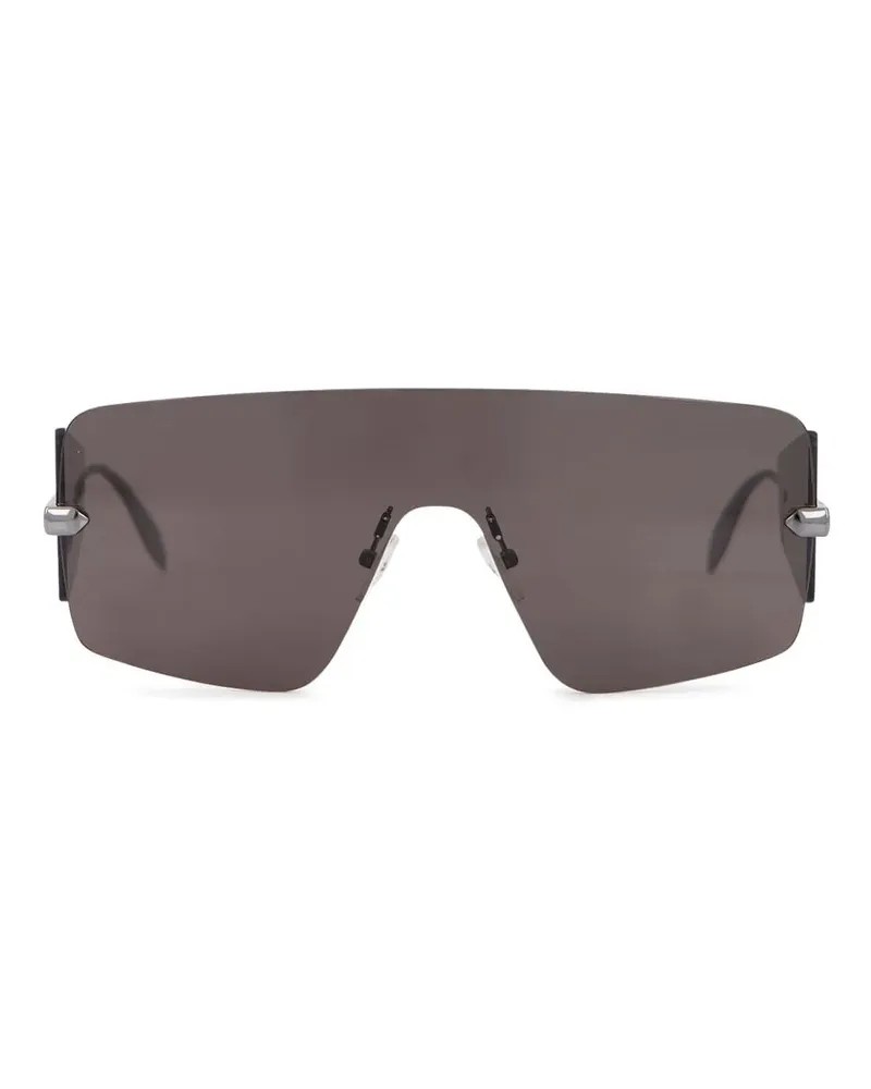 Alexander McQueen Sonnenbrille mit Oversized-Gestell - Silber Silber