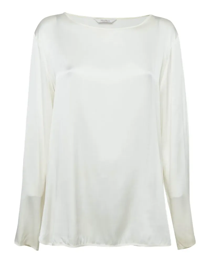 Max Mara 2023 Bluse aus Satin - Weiß Weiß