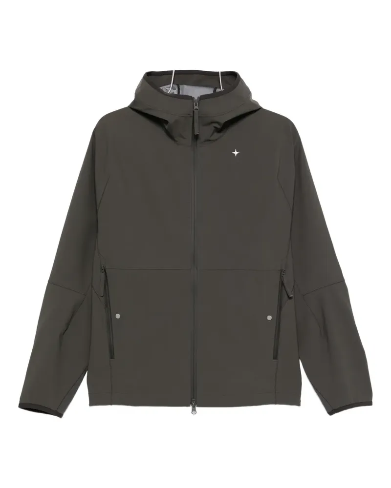Stone Island hooded zip-front jacket - Grau Grau